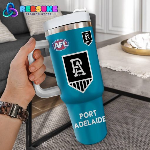 Port Adelaide AFL Custom Name 40 oz Stanley Tumbler