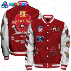 San Francisco 49ers 5X Super Bowl Champions Baseball Jacket