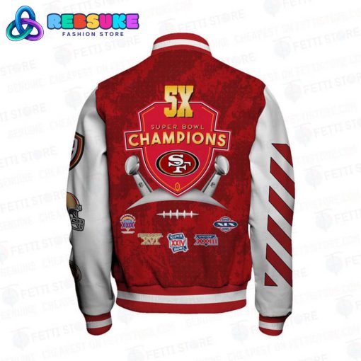 San Francisco 49ers 5X Super Bowl Champions Baseball Jacket