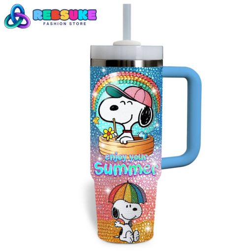 Snoopy It’s Summer Time Special Customized Stanley Tumbler