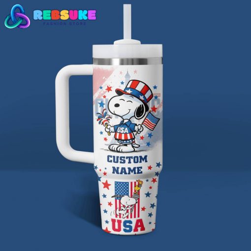 Snoopy Olympic Paris 2024 Custom Name Stanley Tumbler