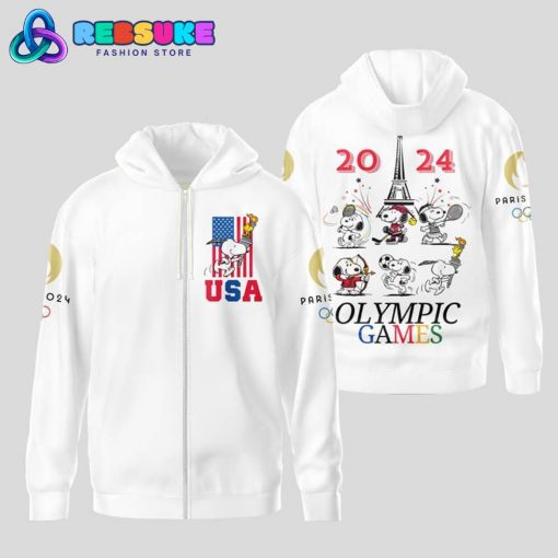 Snoopy Olympic Paris Games Team USA Hoodie