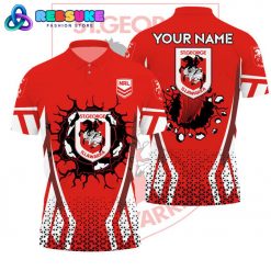 St. George Illawarra Dragons NRL Custom Name Polo Shirt