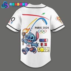 Stitch Going For Gold Olympic Paris 2024 Baseball Jersey