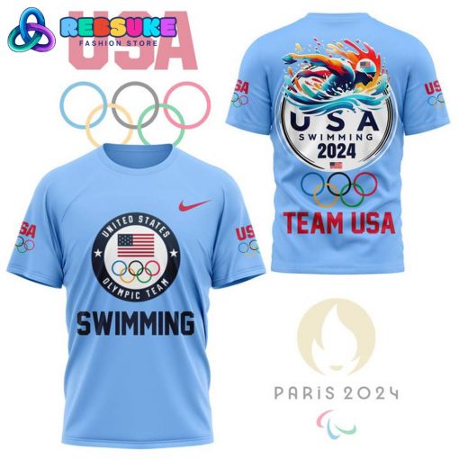 Team Swimming USA Olympic Paris 2024 Nike Blue Shirt