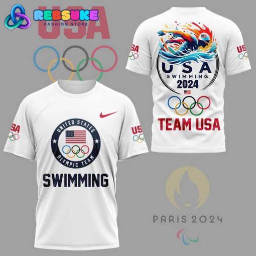 Team Swimming USA Olympic Paris 2024 Nike White Shirt