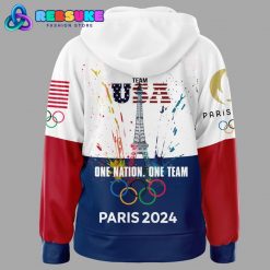 Team USA One Nation One Team Olympic Paris 2024 Zip Hoodie