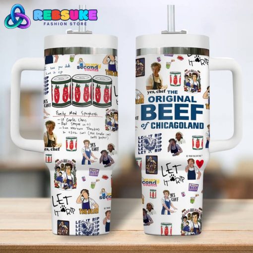 The Bear TV Show The Original Beef of Chicagoland White Stanley Tumbler