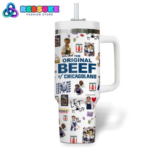 The Bear TV Show The Original Beef of Chicagoland White Stanley Tumbler