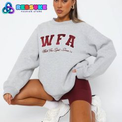 White Fox Sporty Girl Oversized Sweater Grey Marle