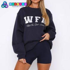 White Fox Sporty Girl Oversized Sweater Navy