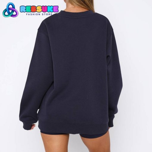 White Fox Sporty Girl Oversized Sweater Navy