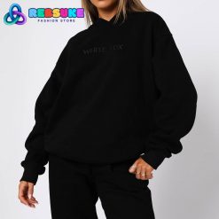 White Fox Stay Lifted Oversized Hoodie Black