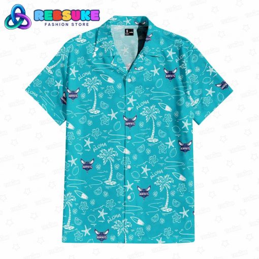 Charlotte Hornets NBA Tropical Breeze Hawaiian Shirt