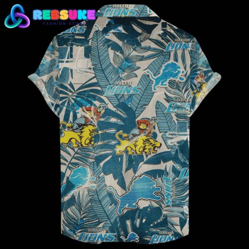 Detroit Lions Hawaiian Retro Logo Revolutions NFL 2024