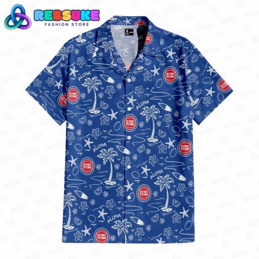 Detroit Pistons NBA Tropical Breeze Hawaiian Shirt