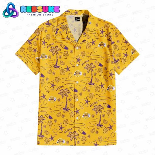 Los Angeles Lakers NBA Tropical Breeze Hawaiian Shirt