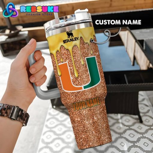 Miami Hurricanes NCAA Customized Stanley Tumbler 2024