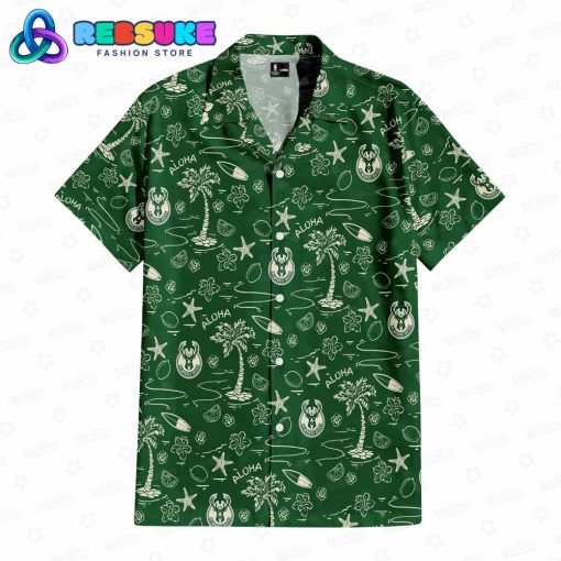 Milwaukee Bucks NBA Tropical Breeze Hawaiian Shirt