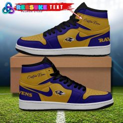 NFL Baltimore Ravens Customized Nike Air Jordan 1