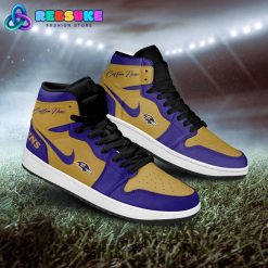 NFL Baltimore Ravens Customized Nike Air Jordan 1