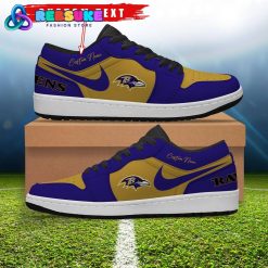 NFL Baltimore Ravens Customized Nike Low Jordan 1