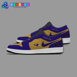 NFL Baltimore Ravens Customized Nike Low Jordan 1