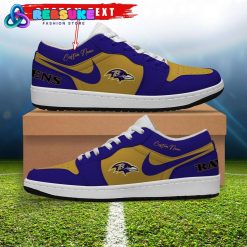 NFL Baltimore Ravens Customized Nike Low Jordan 1