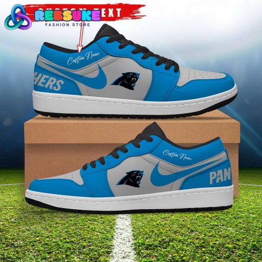 NFL Carolina Panthers Customized Nike Low Jordan 1