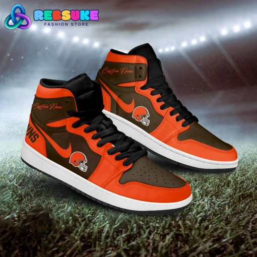 NFL Cleveland Browns Customized Nike Air Jordan 1