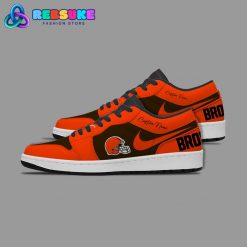 NFL Cleveland Browns Customized Nike Low Jordan 1