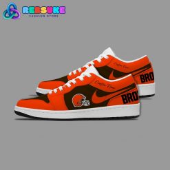 NFL Cleveland Browns Customized Nike Low Jordan 1