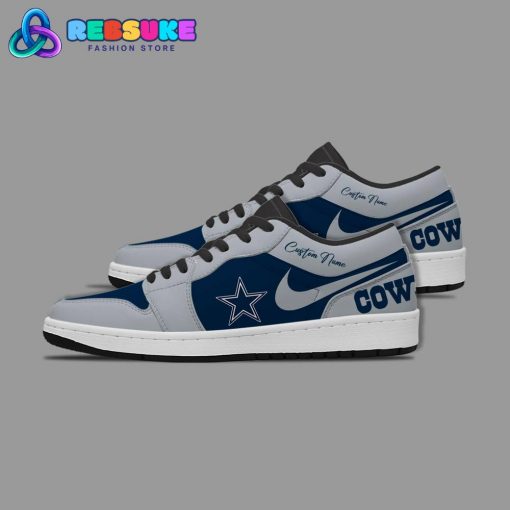 NFL Dallas Cowboys Customized Nike Low Jordan 1