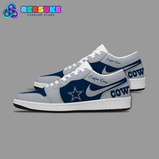 NFL Dallas Cowboys Customized Nike Low Jordan 1