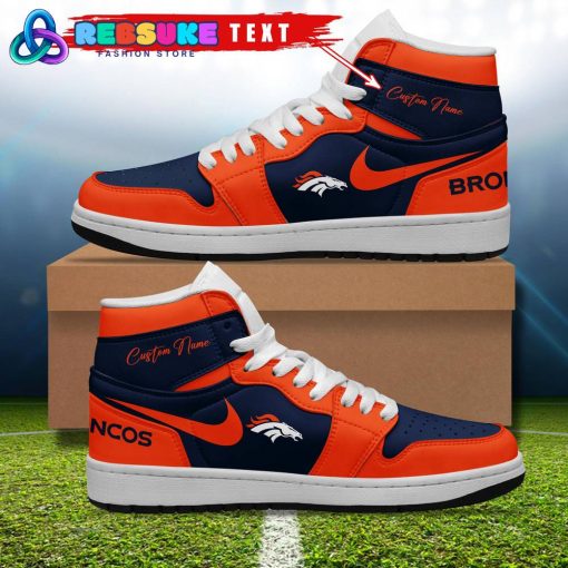 NFL Denver Broncos Customized Nike Air Jordan 1