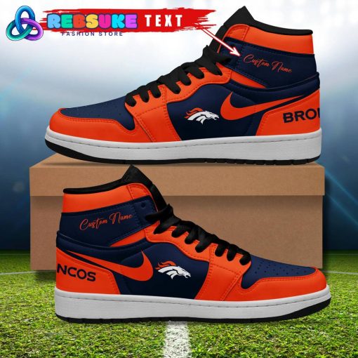 NFL Denver Broncos Customized Nike Air Jordan 1