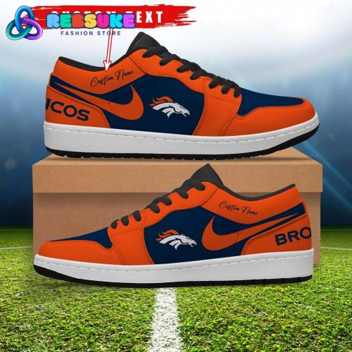 NFL Denver Broncos Customized Nike Low Jordan 1