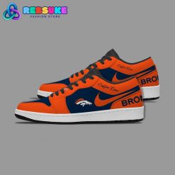 NFL Denver Broncos Customized Nike Low Jordan 1