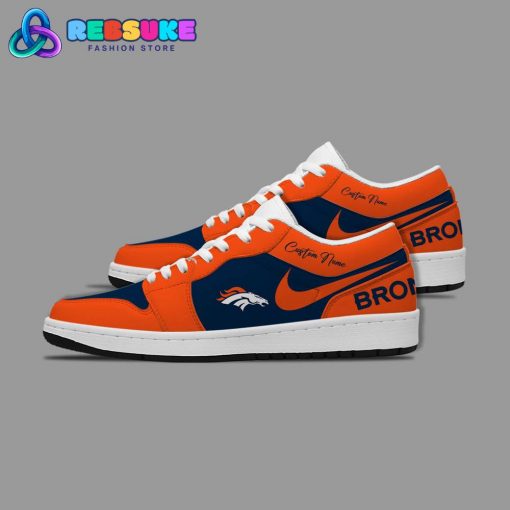 NFL Denver Broncos Customized Nike Low Jordan 1