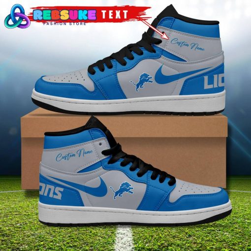 NFL Detroit Lions Customized Nike Air Jordan 1