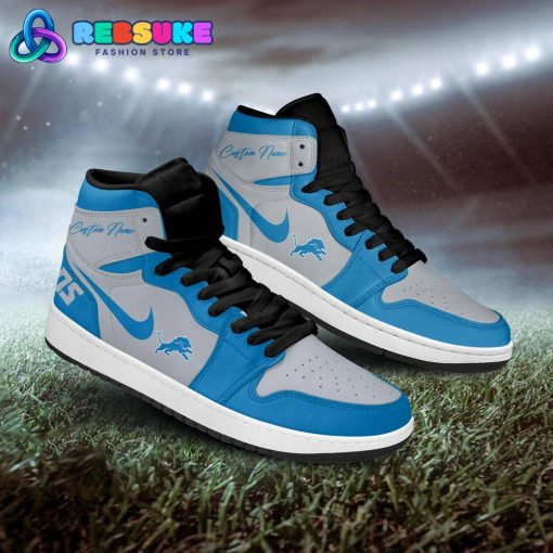 NFL Detroit Lions Customized Nike Air Jordan 1