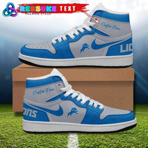 NFL Detroit Lions Customized Nike Air Jordan 1