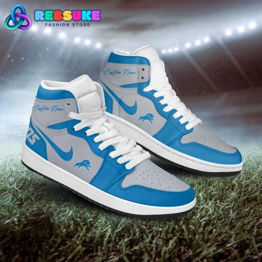 NFL Detroit Lions Customized Nike Air Jordan 1