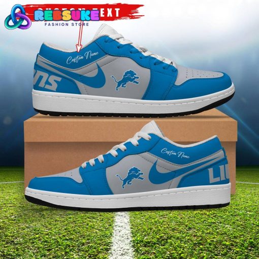 NFL Detroit Lions Customized Nike Low Jordan 1