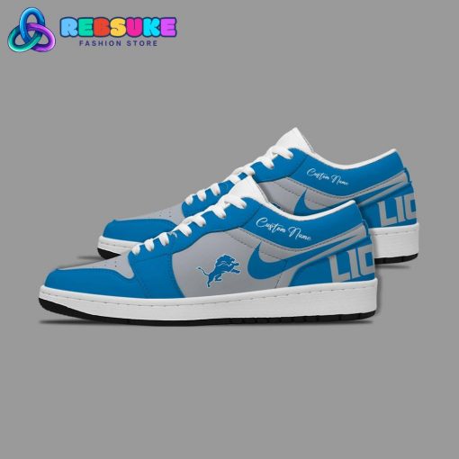 NFL Detroit Lions Customized Nike Low Jordan 1