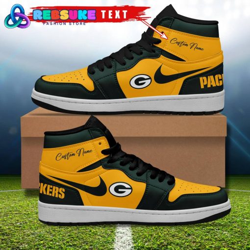 NFL Green Bay Packers Customized Nike Air Jordan 1