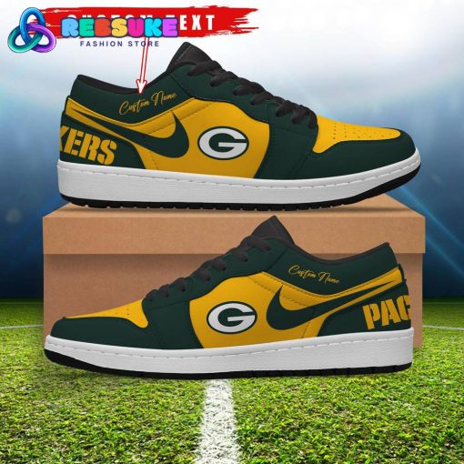 NFL Green Bay Packers Customized Nike Low Jordan 1