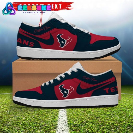 NFL Houston Texans Customized Nike Low Jordan 1