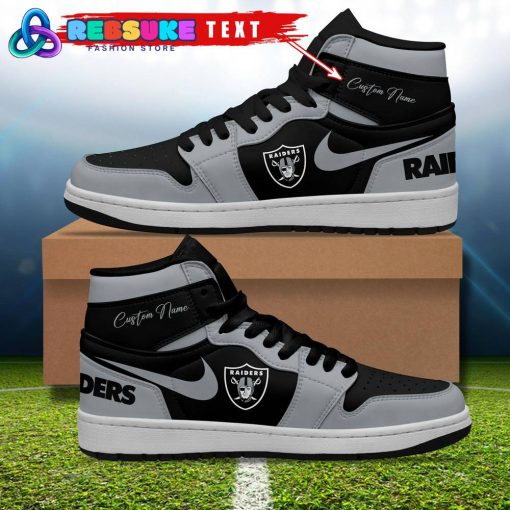 NFL Las Vegas Raiders Customized Nike Air Jordan 1