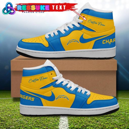 NFL Los Angeles Chargers Customized Nike Air Jordan 1